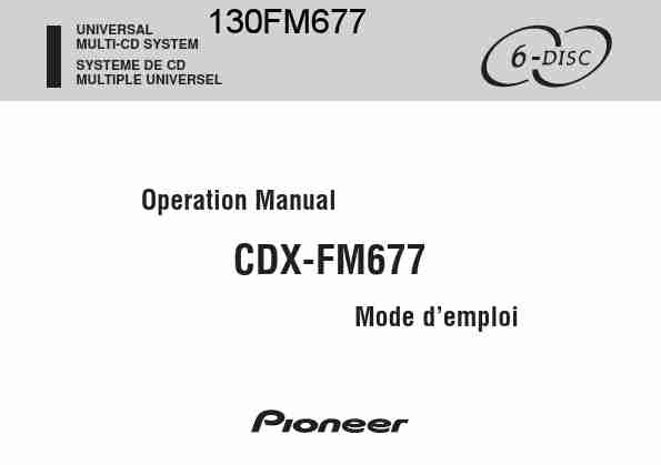 Pioneer Car Stereo System CDX-FM677-page_pdf